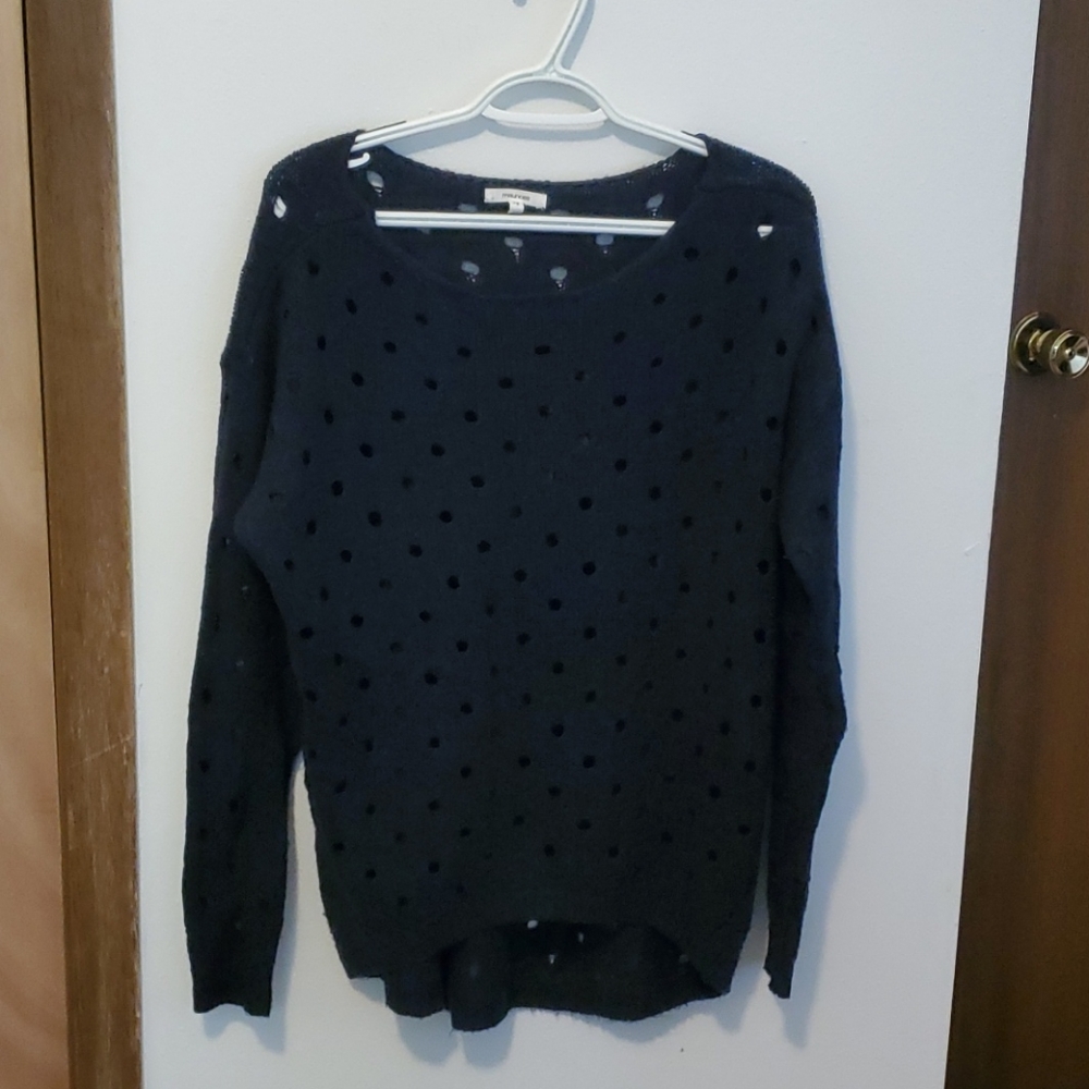 Open-stitch sweater